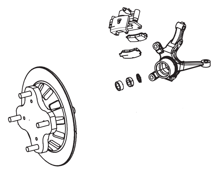 A627 Knuckle Assy For Lifted Cart/R