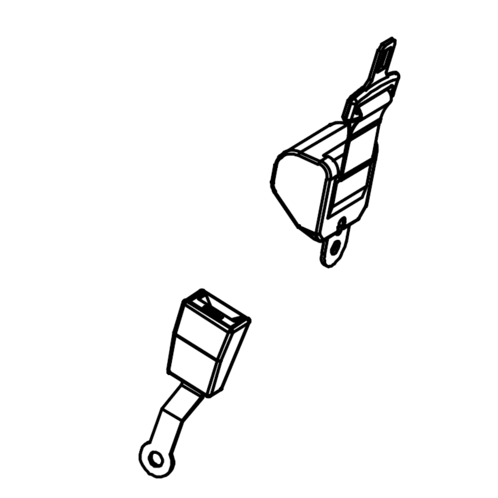 Automatic Locking Two-Point Safety Belt