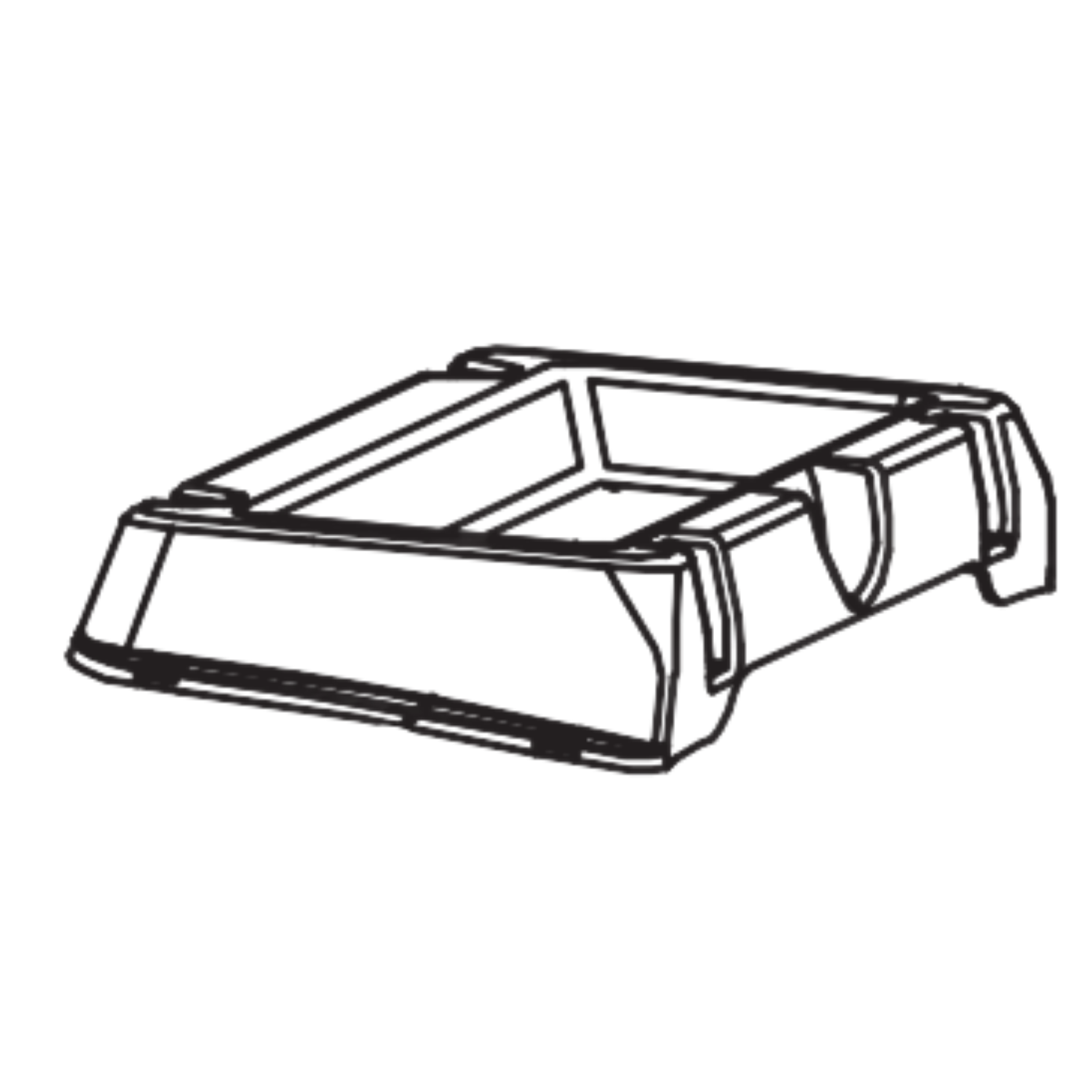 A627 rear seat plastic storage box/small