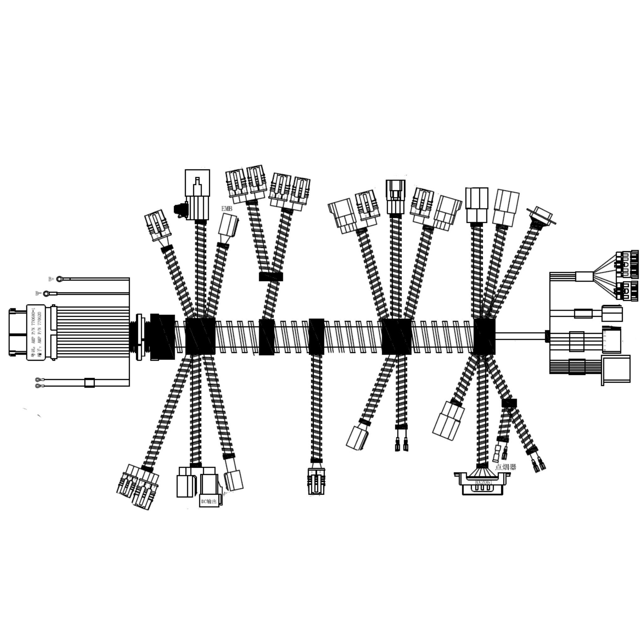 LT-A827.2 Entire Wiring Harness (FT-4801)