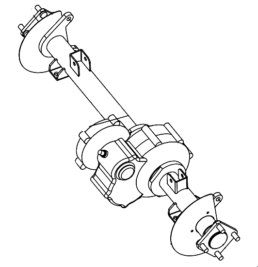 A627 Disc Brake Transaxle For Lifted Cart